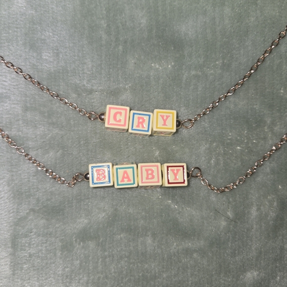 Melanie Martinez Cry Baby Blocks Necklace Set - Picture 1 of 2